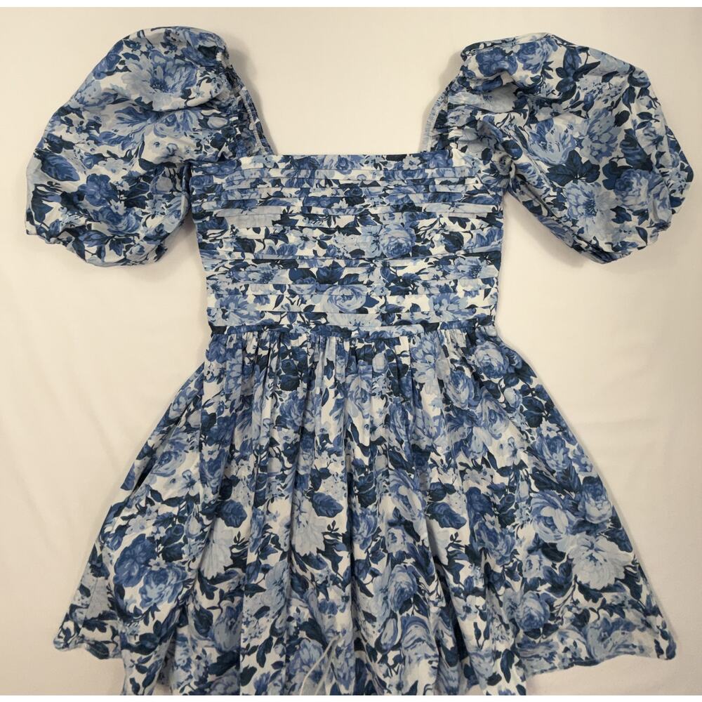 Abercrombie & Fitch Emerson Blue Floral Short Dress Size S - Picture 7 of 13